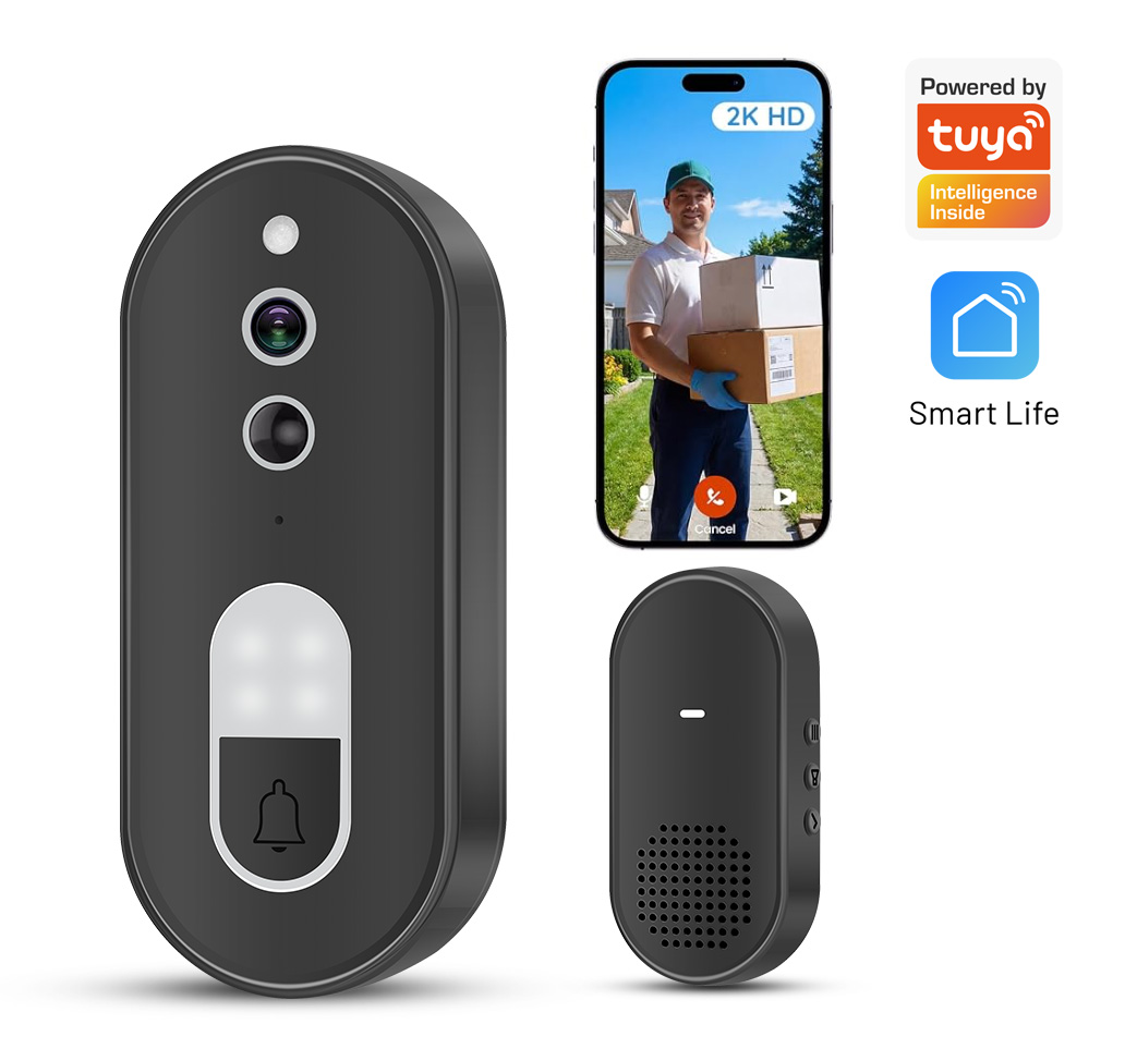 Smart Home Video Doorbell - Câmera de Segurança Inteligente Tuya 1080P