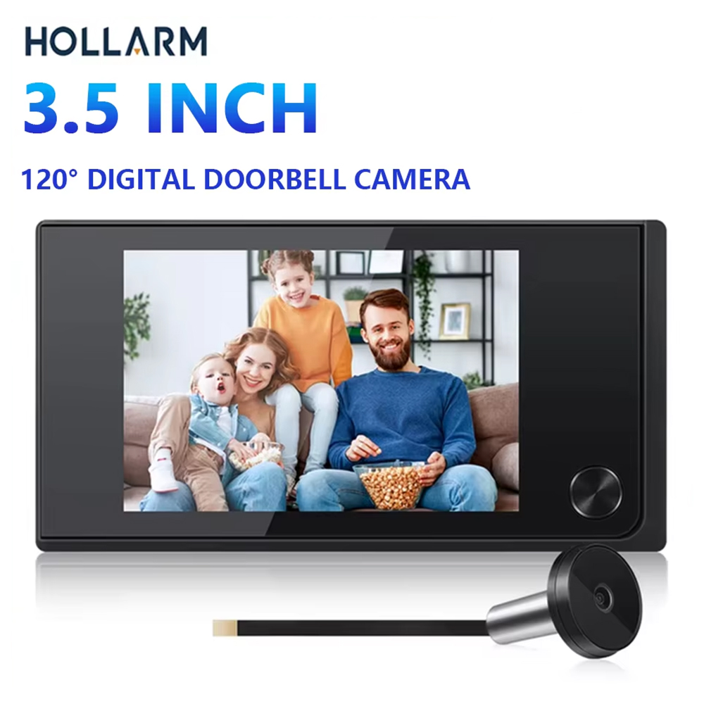 Smart Home Video Doorbell - Hollarm 3.5 Polegada câmera campainha sem