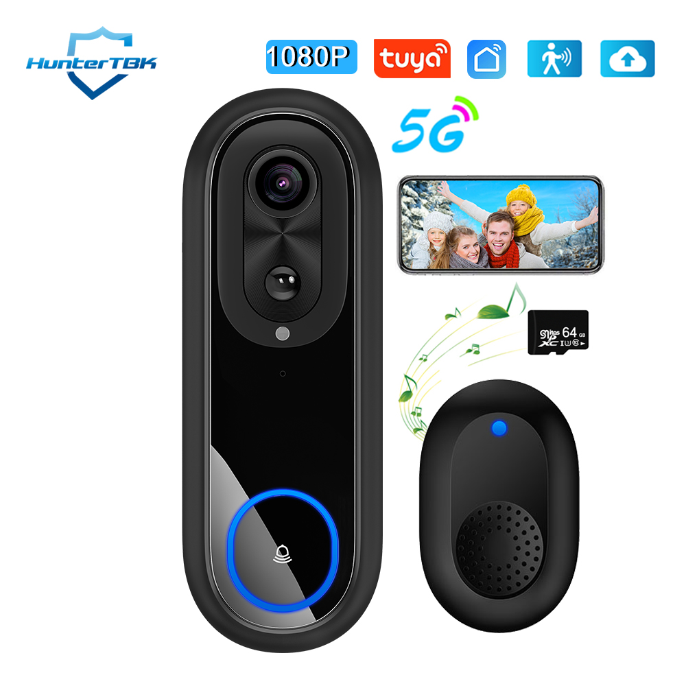 Smart Home Video Doorbell - Campainha de vídeo wi-fi 5g, 2.4g,