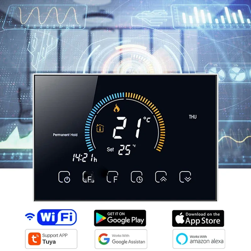 Smart Home Furniture - Termostato Inteligente Wi-Fi Programável TUYA com