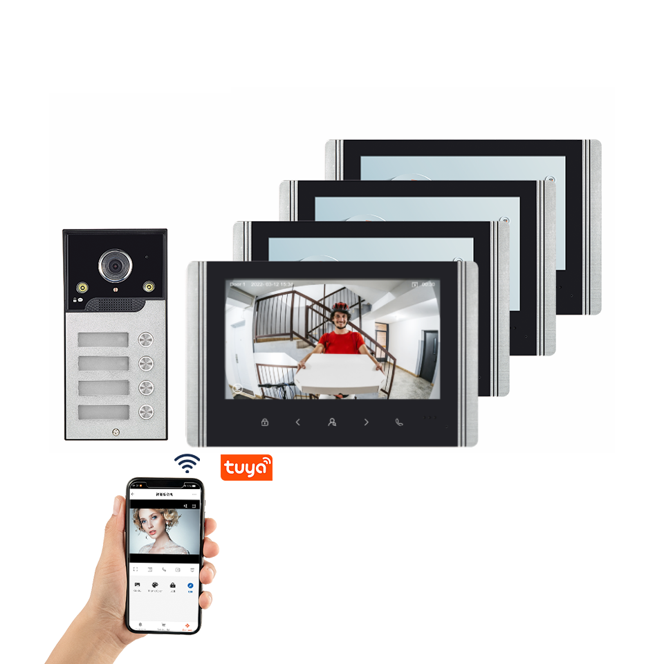 Smart Home Video Doorbell App - Multi-família vídeo porteiro telefone tuya inteligente