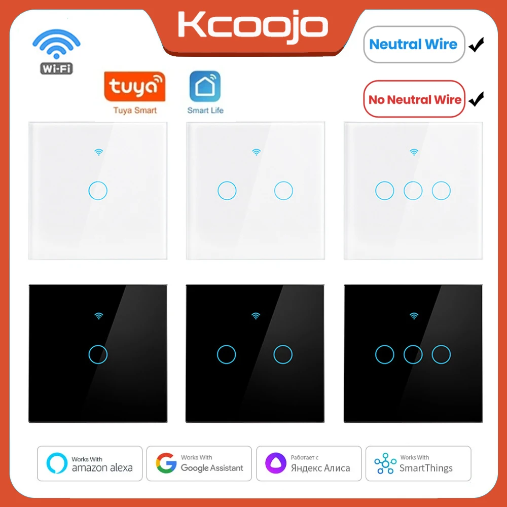Smart Home System - Tuya wifi ue interruptores inteligentes 1/2/3/4gang