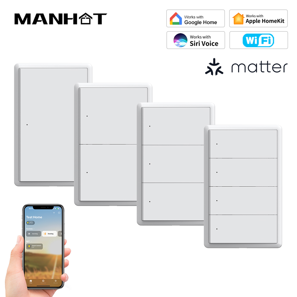 Smart Home Switch - Interruptor Inteligente WiFi MANHOT Homekit Sem