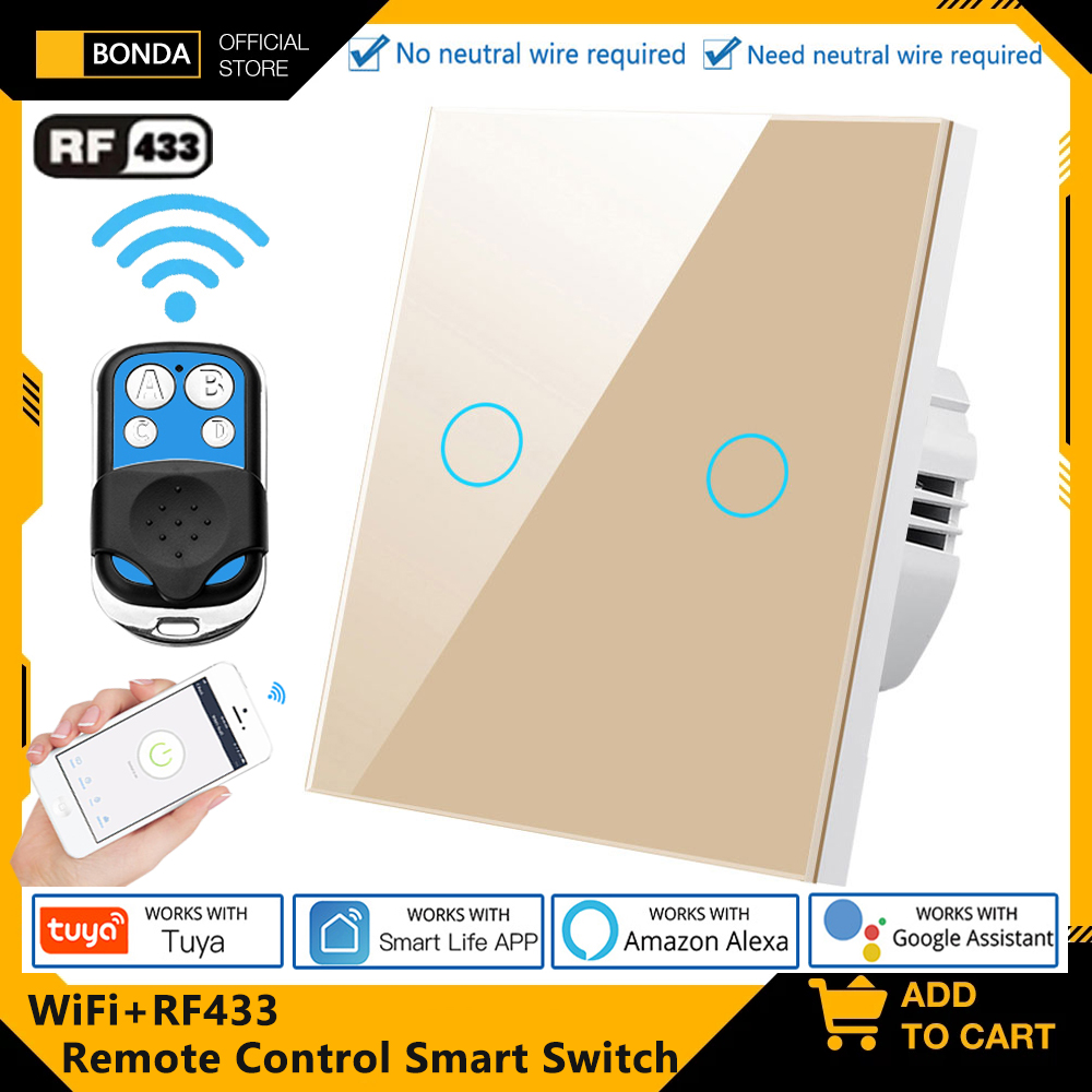 Smart Home Remote Control - Tuya ue wifi + rf433 interruptor