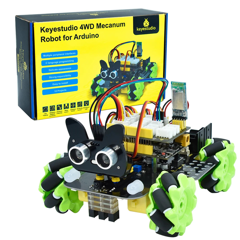 Smart Home Keyestudio - Carro Robô Mecanum 4WD da Keyestudio