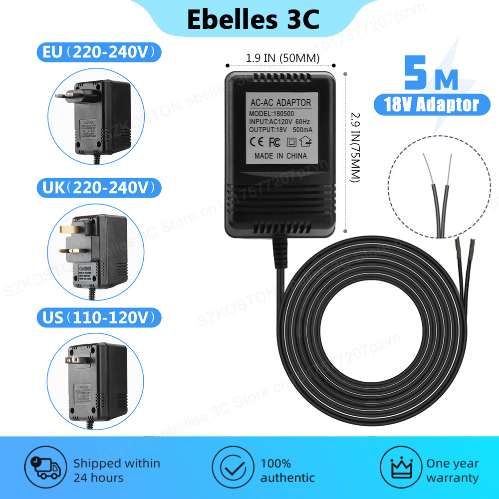 Smart Home Video Doorbell - 18v ac transformador carregador para anel
