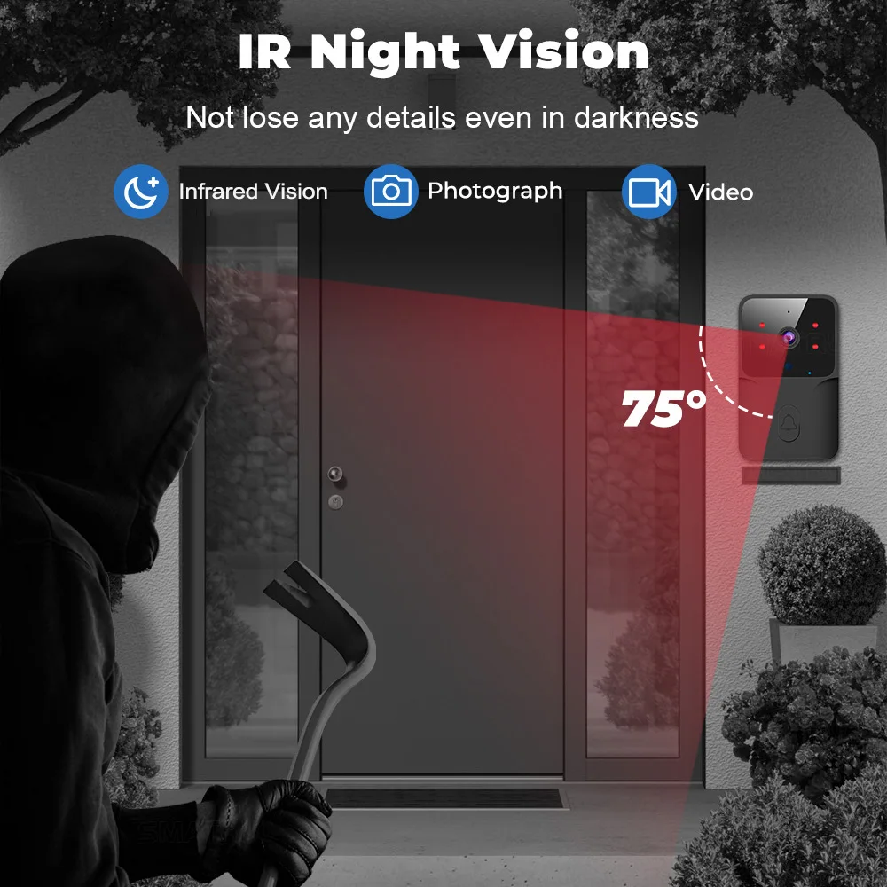 Campainha de Vídeo WiFi 2026 1 - Smart Home Video Doorbell avaliação e preço