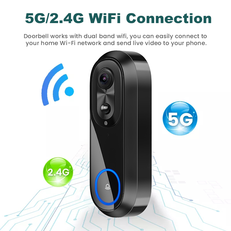 Campainha de vídeo wi-fi 5g, 2 - Smart Home Video Doorbell avaliação e preço