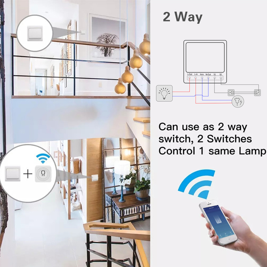 16A 20A Tuya WiFi Smart Switch - Home Automation Kit avaliação e preço