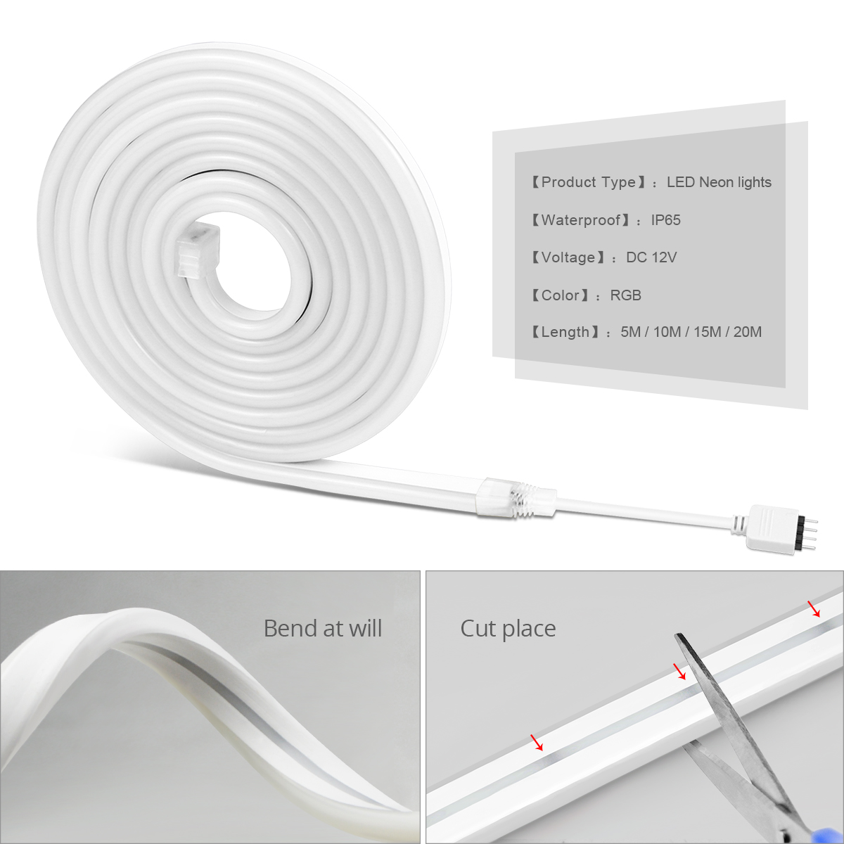 Fita LED Bluetooth WIFI de 5m, - Smart Home Llm avaliação e preço