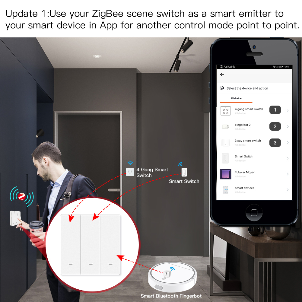 Moes tuya zigbee interruptor d - Smart Home Remote Control avaliação e preço