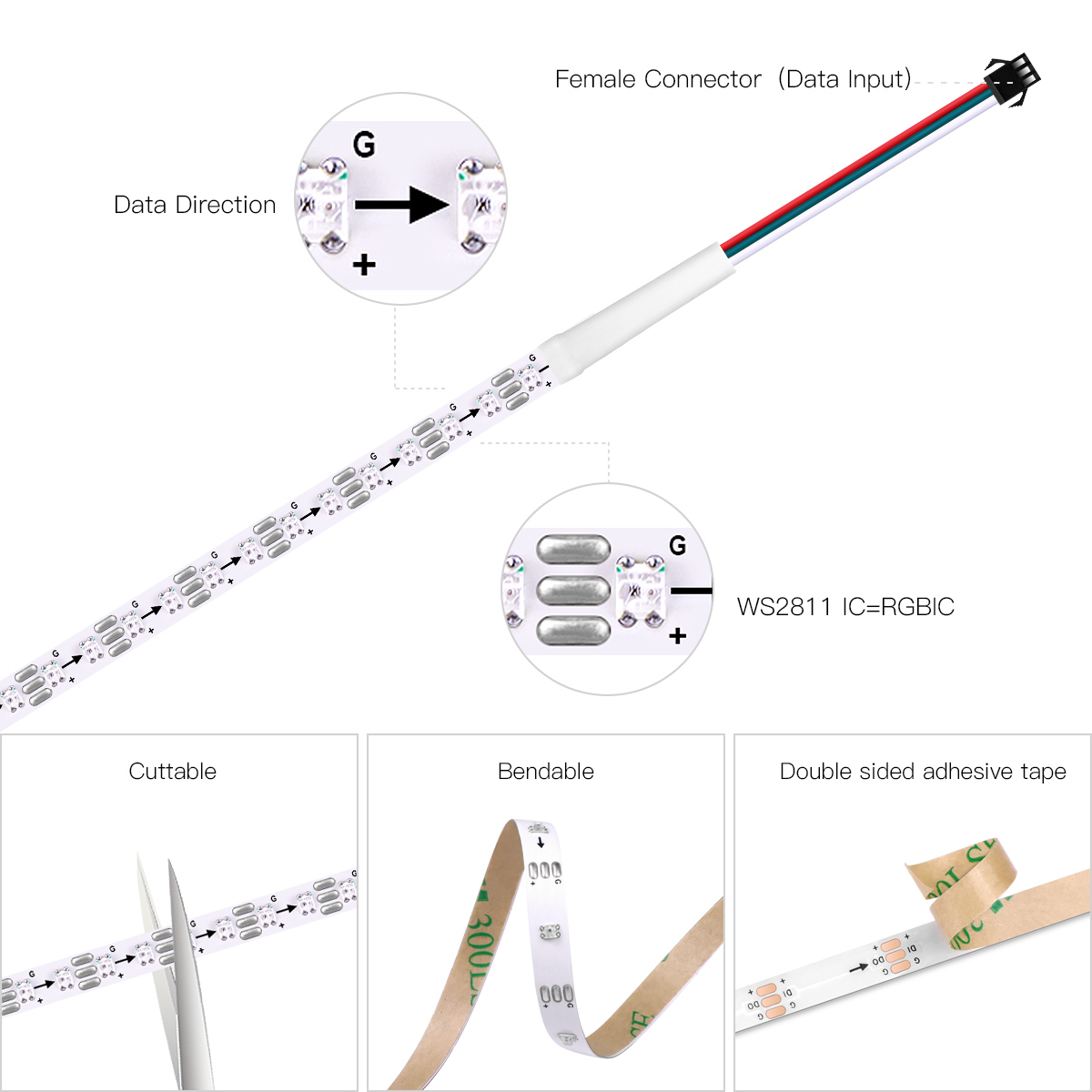 Inteligente rgbic ws2812b ic p - Smart Home Llm avaliação e preço