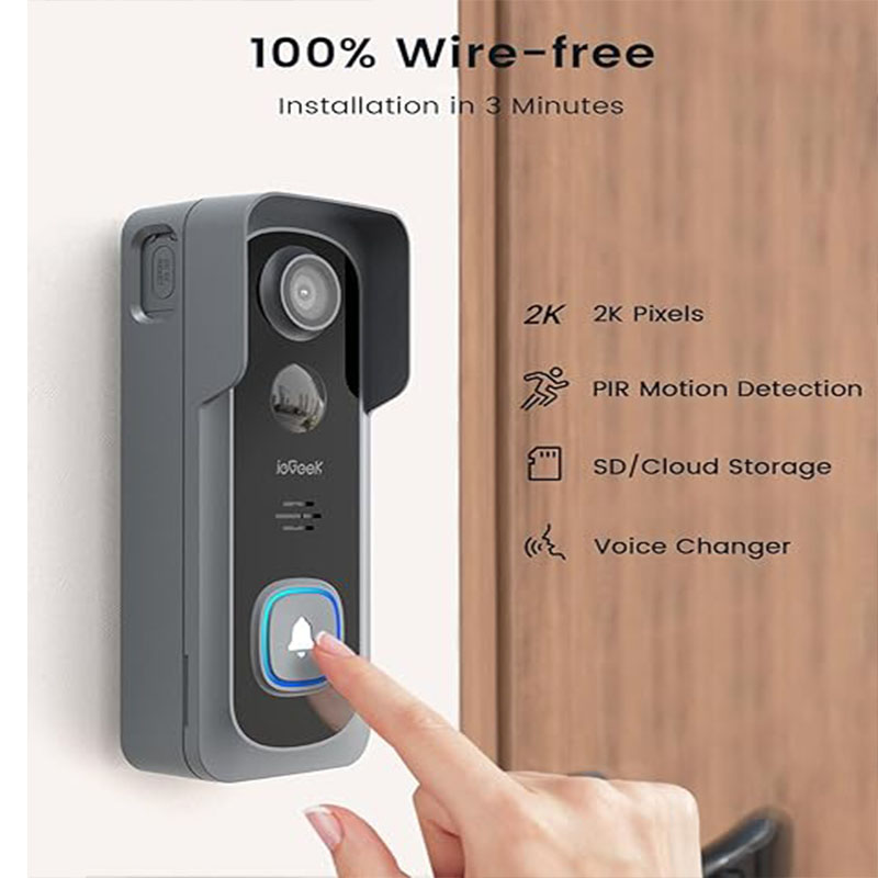 Câmera de campainha ieGeek 2K  - Smart Home Video Doorbell avaliação e preço