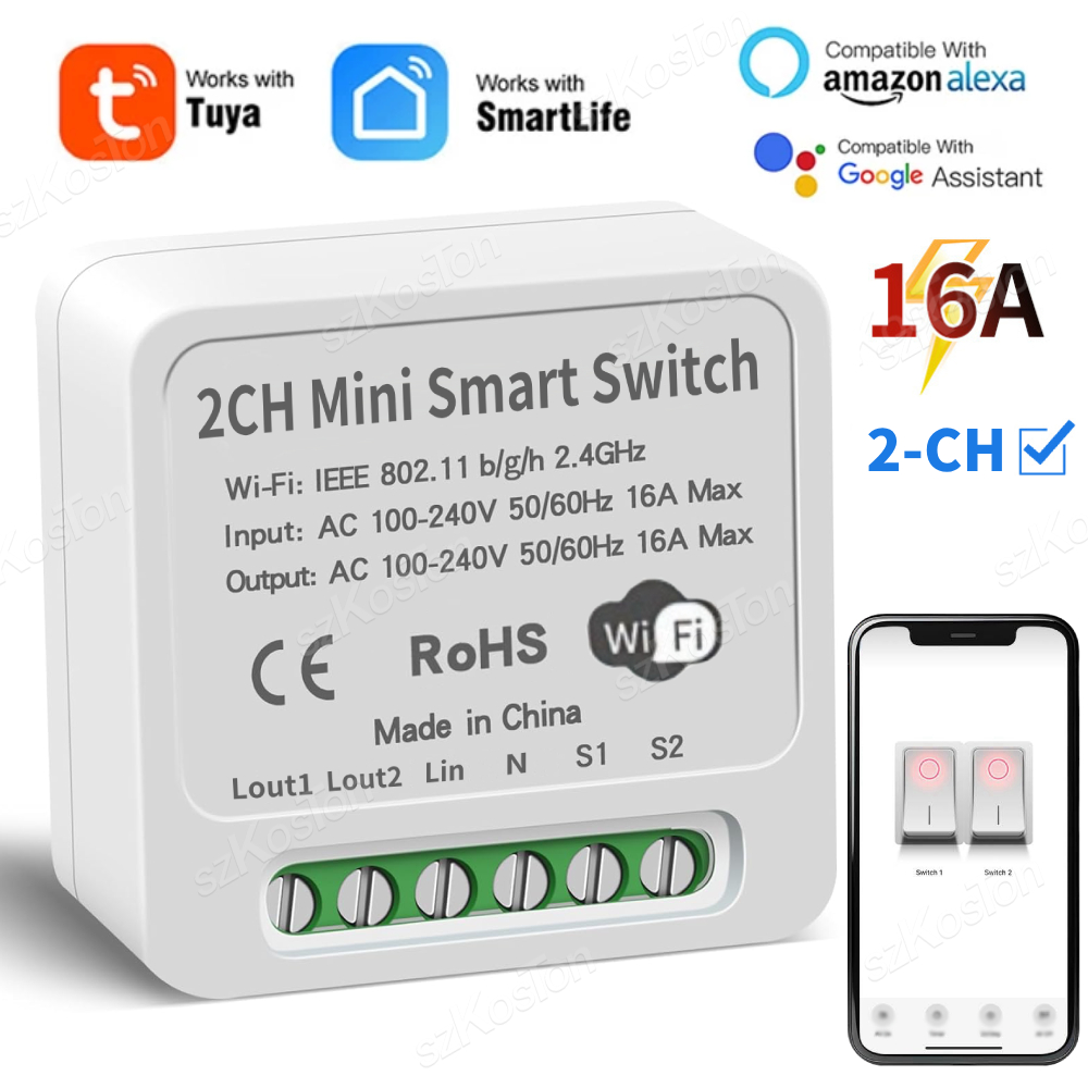 16a tuya wifi módulo de interr - Smart Home Diy avaliação e preço