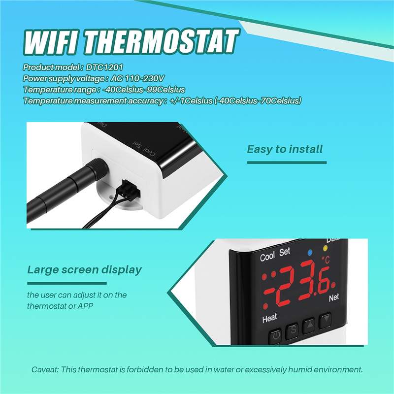 Controlador de temperatura wi- - Smart Home Thermostat avaliação e preço