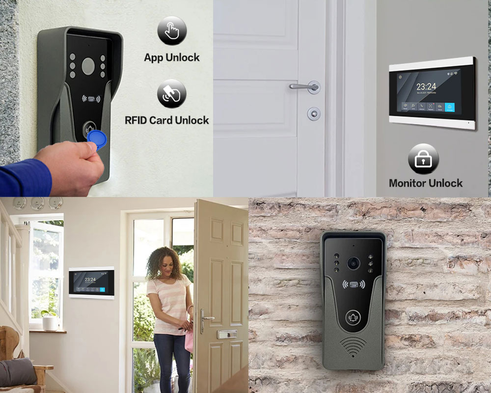 Tuya 1080p 7 Polegada tela de  - Smart Home Video Doorbell App avaliação e preço