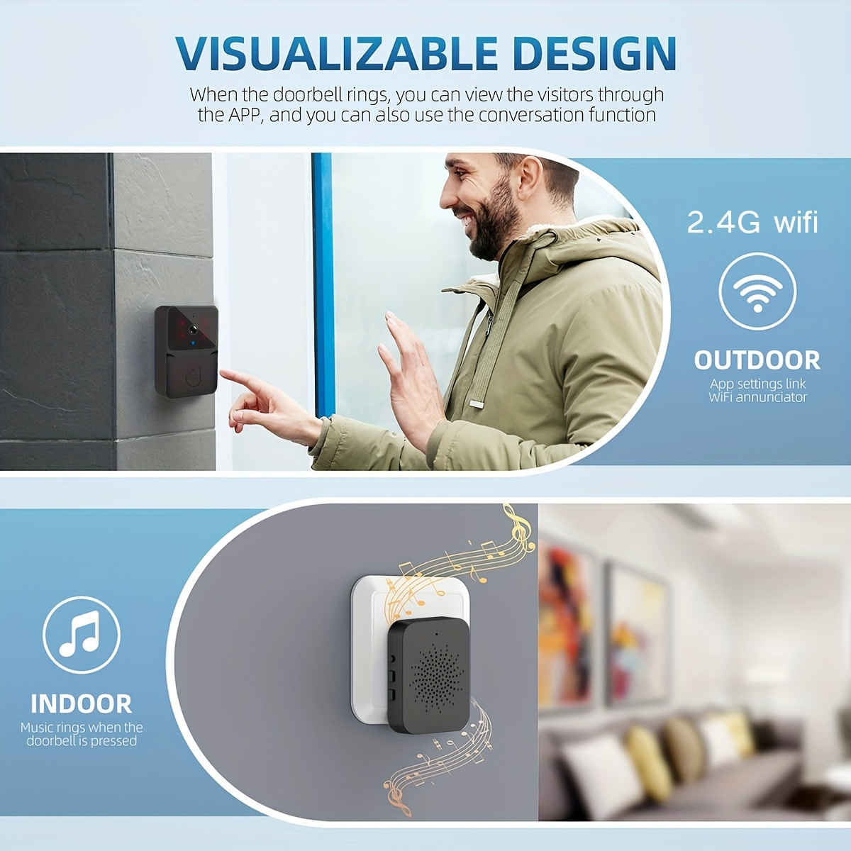 Campainha de Vídeo Inteligente - Smart Home Video Doorbell avaliação e preço